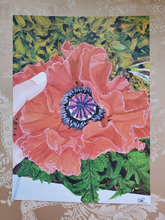 The Portal, Oriental Poppy, 9x12 Art Print, Gloss