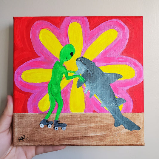 Everytime We Touch, Shark and Alien Painting